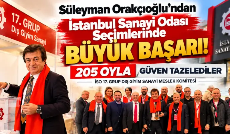 Süleyman Orakçıoğlu’ndan İSO Seçimlerinde Büyük Başarı! 205 Oyla Öne Çıktı